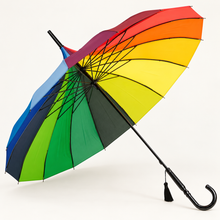 Load image into Gallery viewer, Rainbow Pagoda Umbrella – Colourful Wedding & Occasion Umbrella