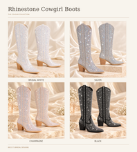 Load image into Gallery viewer, Rhinestone Cowgirl Wedding Boots | 6.5 cm Heel