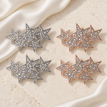 Load image into Gallery viewer, Crystal Star Shoe Clips – Silver or Rose Gold Celestial Bridal Shoe Decorations