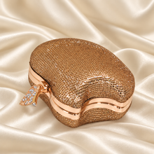 Load image into Gallery viewer, Luxury Crystal Apple Clutch Bag – Bridal & Evening Purse