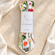 Load image into Gallery viewer, Secret Garden Embroidered Floral Wedding Tie