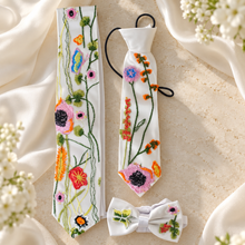 Load image into Gallery viewer, Secret Garden Embroidered Floral Wedding Tie