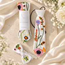 Load image into Gallery viewer, Secret Garden Embroidered Floral Wedding Tie