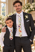 Load image into Gallery viewer, Secret Garden Embroidered Floral Wedding Tie