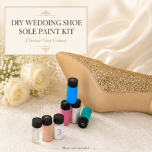 Load image into Gallery viewer, DIY Wedding Shoe Sole Paint Kit – Custom Colour Bridal Shoes