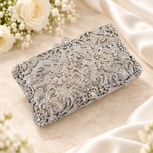 Load image into Gallery viewer, Luxury Swarovski Crystal Clutch Bag – Bridal & Evening Bag