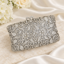 Load image into Gallery viewer, Luxury Swarovski Crystal Clutch Bag – Bridal & Evening Bag