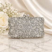 Load image into Gallery viewer, Luxury Swarovski Crystal Clutch Bag – Bridal & Evening Bag