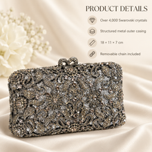 Load image into Gallery viewer, Luxury Swarovski Crystal Clutch Bag – Bridal & Evening Bag