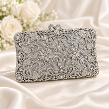 Load image into Gallery viewer, Luxury Swarovski Crystal Clutch Bag – Bridal & Evening Bag