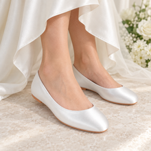 Load image into Gallery viewer, Round Toe Flat Wedding Shoes | Custom Colour Ballet Flats