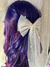 Load image into Gallery viewer, Pearl Tulle Hair Bow
