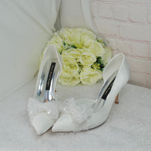 Load image into Gallery viewer, Ivory D'Orsay Wedding Heels with Bow