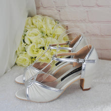 Load image into Gallery viewer, Vintage Peep Toe Bridal Shoes - UK4 - Ready to Dispatch