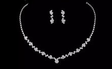Load image into Gallery viewer, Bridal Jewelry Set: Teardrop Cubic Zirconia Necklace, Earrings & Bracelet