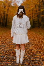 Load image into Gallery viewer, White Personalised Pearl Bridal Jacket: Bride to Be, Hen Party
