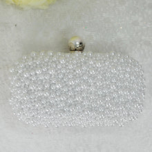 Load image into Gallery viewer, Handmade Pearl Clutch Bag: Elegant Bridal Wedding Purse