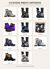 Load image into Gallery viewer, Custom Printed Combat Boots – Alternative Bridal Wedding Shoes