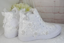 Load image into Gallery viewer, Floral Embroidered Wedding Converse