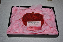 Load image into Gallery viewer, Red Crystal Bag Heart Purse Handmade Rhinestone Bling Clutch with Chain Strap