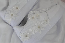 Load image into Gallery viewer, Personalised Embroidered Genuine Air Force 1 AF1 Trainers for Bride, Customised Bridal Sneakers, Alternative Wedding Shoes