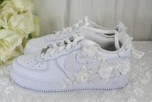 Load image into Gallery viewer, Floral Embroidered Bridal Air Force 1 Trainers