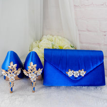 Load image into Gallery viewer, Royal Blue Satin Heels | 8cm, 10cm, 12cm Heel | Large Sizes