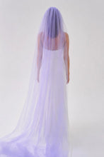 Load image into Gallery viewer, Light Baby Blue Cathedral Length Veil | Something Blue Wedding Veil with Comb