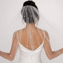 Load image into Gallery viewer, Pearl & Rhinestone Veil