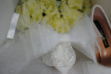 Load image into Gallery viewer, Shoe Bow Clips - Asymmetrical Organza Bow