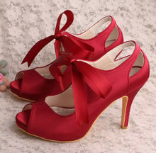 Load image into Gallery viewer, Vintage Satin Mary Jane Bridal Shoes
