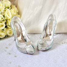 Load image into Gallery viewer, LAST ONE - Sparkling Bridal Shoes UK6/US8.5