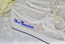 Load image into Gallery viewer, DIY Wedding Converse. Wedding Shoe Vinyl, Iron On Transfer Stickers, Iron On Vinyl, Custom Wedding Shoes, Personalised Sneakers, Trainers