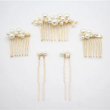 Load image into Gallery viewer, Pearl Bridal Hair Pin Set