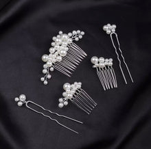 Load image into Gallery viewer, Pearl Bridal Hair Pin Set