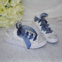Load image into Gallery viewer, DIY Wedding Converse. Wedding Shoe Vinyl, Iron On Transfer Stickers, Iron On Vinyl, Custom Wedding Shoes, Personalised Sneakers, Trainers