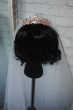 Load image into Gallery viewer, 2-Tier Sparkling Glitter Bridal Veils - 100cm to 300cm - Ivory, White or Champagne - with Comb & Blusher