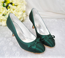 Load image into Gallery viewer, Stunning Satin Emerald Green Wedding Shoes - Other colours