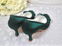 Load image into Gallery viewer, Stunning Satin Emerald Green Wedding Shoes - Other colours