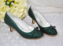 Load image into Gallery viewer, Stunning Satin Emerald Green Wedding Shoes - Other colours