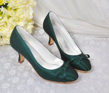 Load image into Gallery viewer, Stunning Satin Emerald Green Wedding Shoes - Other colours