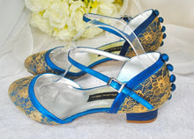 Load image into Gallery viewer, LAST ONE - Jewel Tone Bridal Shoes Size UK7/US9