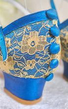 Load image into Gallery viewer, LAST ONE - Jewel Tone Bridal Shoes Size UK7/US9