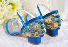 Load image into Gallery viewer, LAST ONE - Jewel Tone Bridal Shoes Size UK7/US9