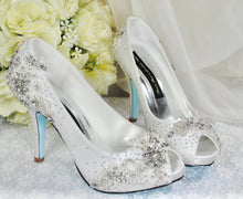 Load image into Gallery viewer, Sparkling Bridal Shoes, Crystal Embellished 'Cinderella' Wedding Shoes Size UK4/US6.5