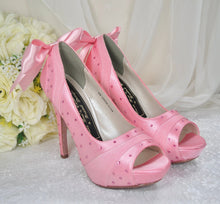 Load image into Gallery viewer, Sparkling Pink Bridal Shoes,  Size UK3/US6