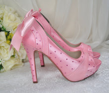 Load image into Gallery viewer, Sparkling Pink Bridal Shoes,  Size UK3/US6