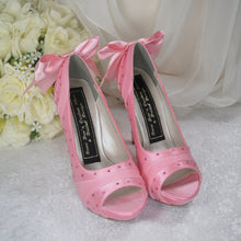 Load image into Gallery viewer, Sparkling Pink Bridal Shoes,  Size UK3/US6
