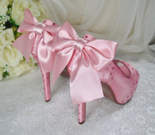 Load image into Gallery viewer, Sparkling Pink Bridal Shoes, Size UK4/US6.5