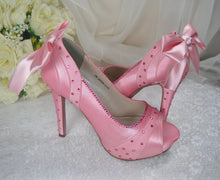 Load image into Gallery viewer, Sparkling Pink Bridal Shoes, Size UK4/US6.5